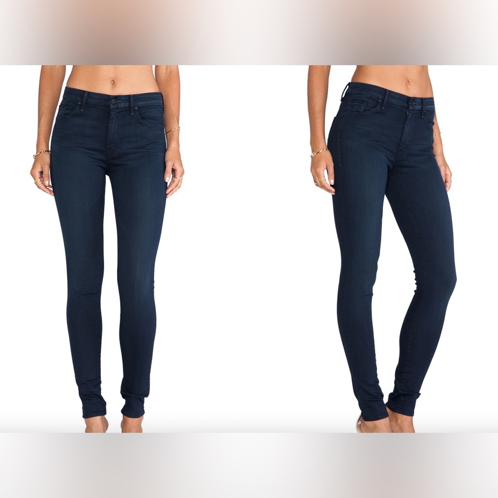 Mother The Looker Skinny Jeans Untouched Wash Blue Size 29
